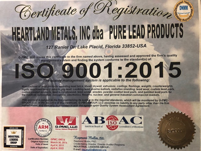 Our ISO:2015 Certification
